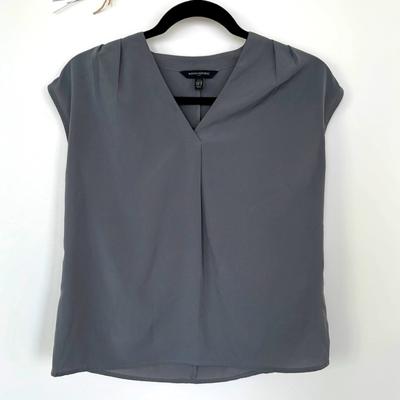 Metallic grey blouse - business wear - Picture 1 of 3